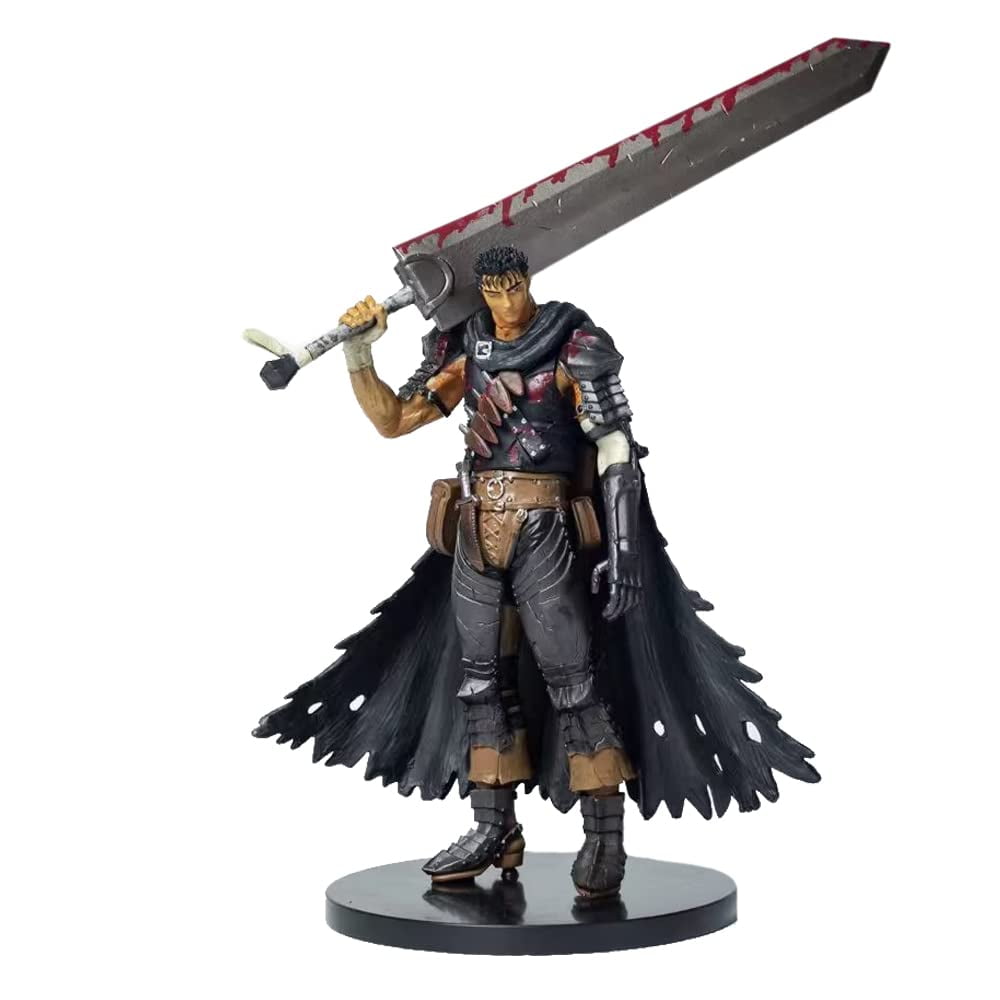 8.26 Inch Berserk Guts Black Swordsman Figma, Bloodstained Base Desktop Decor Anime Action Figure