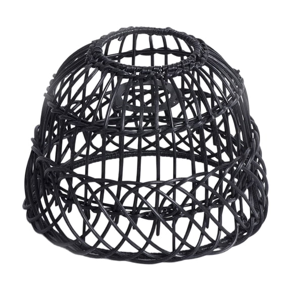 8.26in Iron Woven Pendant Lampshade Vintage Hanging Light Cover for Ceiling Lighting Decor, Industrial Rustic Dome Cage Lamp Shade for Living Room Kitchen