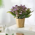 thumbnail image 1 of 8.26x3.34x3.34 Inch Simulation Bonsai with White Lavender - Small Purple Flowers with Gray Bottle for Home Decor, 1 of 6