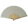 thumbnail image 1 of 8.27"(21cm) Hand Held Bamboo Silk Folding Fan Hand Fan,Chinese/Japanese Charming Elegant Vintage Retro Style,Women Ladys Girls Best Gifts (White), 1 of 3