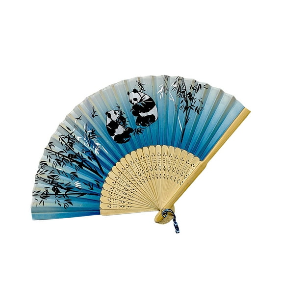 8.27"(21cm) Hand Held Bamboo Silk Folding Fan Hand Fan,Chinese/Japanese Charming Elegant Vintage Retro Style,Women Ladys Girls Gifts
