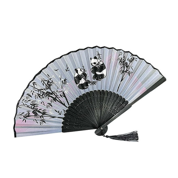 8.27"(21cm) Hand Held Bamboo Silk Folding Fan Hand Fan,Chinese/Japanese Charming Elegant Vintage Retro Style,Women Ladys Girls Gifts