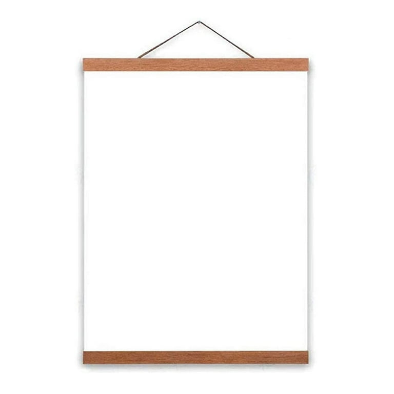 8.27 23.62 Magnetic Wooden Photo Frame Scroll Print Poster Picture Hanger DIY