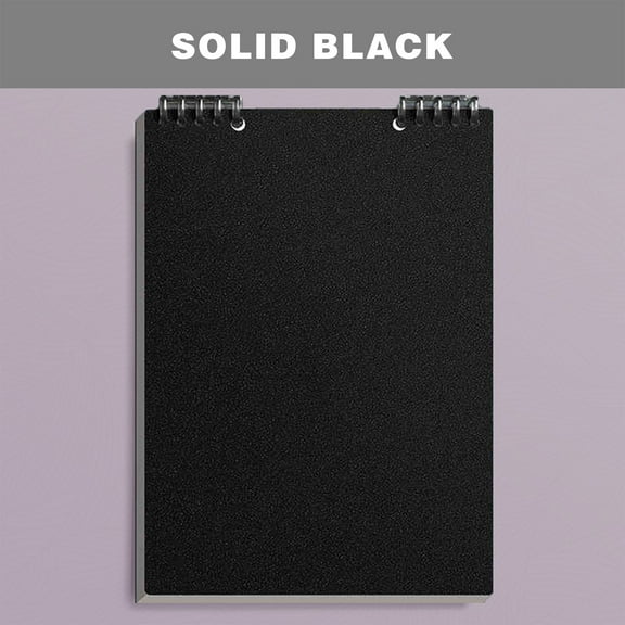 8.27 x 5.59" A5 Top Bound Spiral Notebook, Loose Leaf Folder Notebook, 60 Pages Large Capacity Detachable Notebook for Making Plans Writing Notes, Home Office Supplies(Lined, Black)