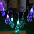 thumbnail image 1 of 8.2FT 20LED Halloween Lights Outdoor Indoor Skull Hands Halloween String Lights Battery Operated, Waterproof Fairy Lights Decorations for Home Yard Window Party Outside Decor, 1 of 5