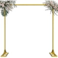 thumbnail image 1 of Adjustable Backdrop Stand Kit - Wedding Arch and Balloon Arch for Photo Booth Backdrop, (Gold, 8.2X 8ft), 1 of 4
