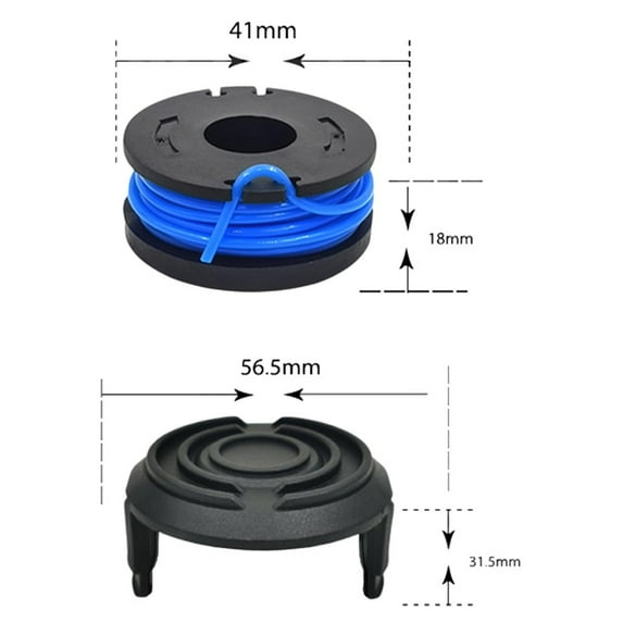 8+2Pcs For Bauer Model Compatible String Trimmer Replacement Line In Blue Color