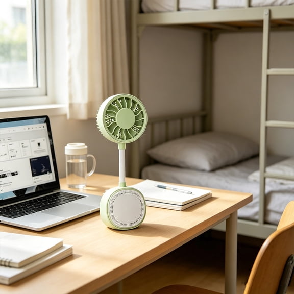 8.2x2.9In Magnetic Clip On Mini Fan USB Rechargeable 3 Speed Portable Desk Fan For Home Office Travel Bedroom