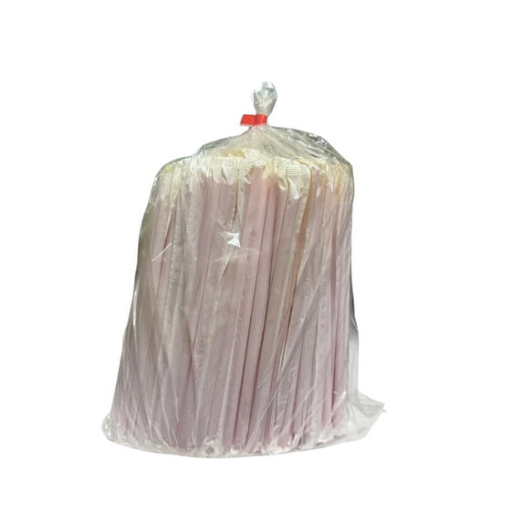 300 Slim Plastic Drinking Straws 8.75" Red – Individually Paper Wrapped