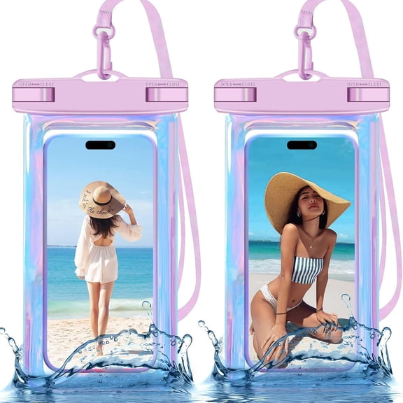 Up to 8.3" 5 Pack Multicolor Universal Waterproof Phone Pouch, Phone Waterproof Case Dry Bag,Protection Level: IP68,Outdoor Sports for Apple iPhone,Samsung,and More,Black,Blue,Pink,Orange,Green