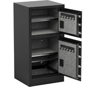 Heavy Duty Dual Door Safe Box Fireproof Waterproof with Hidden Lock Box,Removable Shelves,Silent,Fireproof safe for Home, Office, Hotel (8.5 Cuft Double Door Safe)