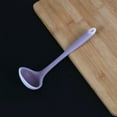 thumbnail image 1 of 8.3 Inch Silicone Soup Ladle Spoon Restaurant Kitchen Scoop Utensil Cooking Supplies Purple, 1 of 7