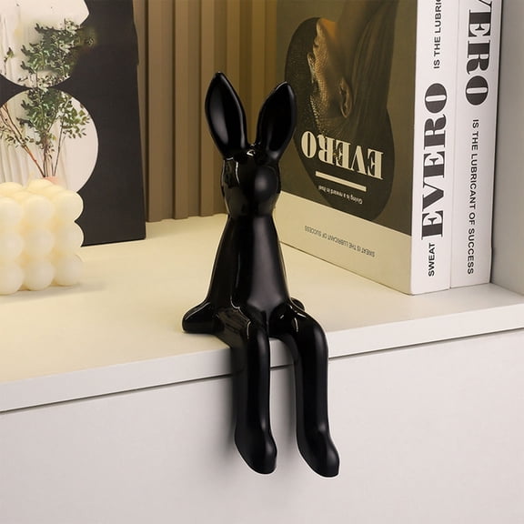 8.3'' Sitting Easter Bunny Figurines Easter Centerpieces for Tables Modern Plastic Bunny Decor for Easter Decorations Spring Rabbit Easter Decor for Desk Windowsill Home Party Easter Gifts - G