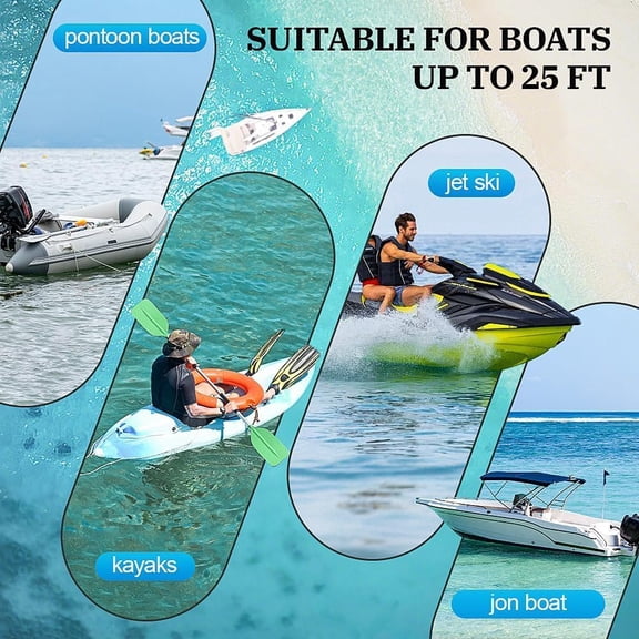 Stainless Steel Box Anchor, Upgraded 12 Tooth Grip Folding Slide Box Boat Anchors for 25' Boats, Welding-Free, Quick Setup, Perfect for PWC, Deck, and Fishing Boats8.3lbs$$Watercraft