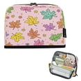 thumbnail image 1 of 8.3"x5.9" Large-Capacity Multi-Pocket Vertical Pencil Case Fall Leaves, 1 of 7