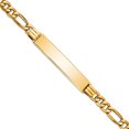 thumbnail image 1 of 8.31mm 10k Yellow Gold Semi-solid Figaro Link ID Bracelet 8 Inch Identification Bracelet for Women, 1 of 2
