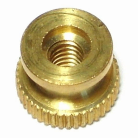 #8-32 Brass Coarse Thread Knurled Nuts