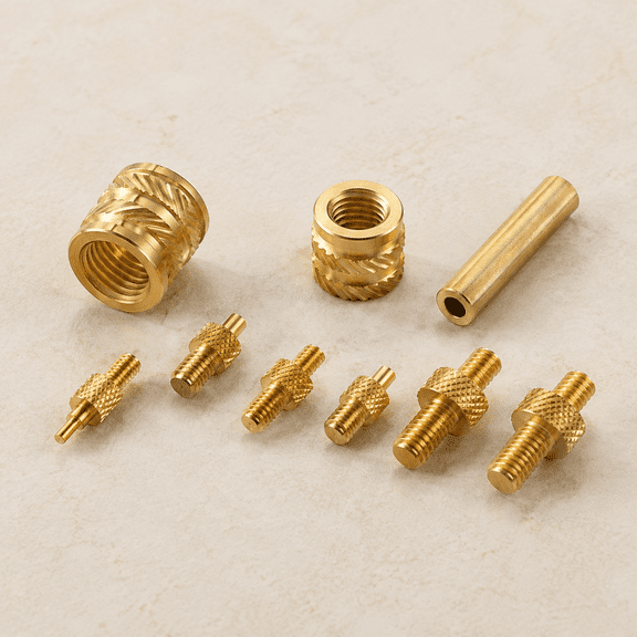 #8-32 M2 Threaded Inserts with M2-M8 Heat Set Insert Tools,Brass UNC knurled Nuts for 3D Printing Components and Plastic Parts(40Pcs #8-32 * 4 * 6 and 40Pcs #8-32 * 6.35 * 6)