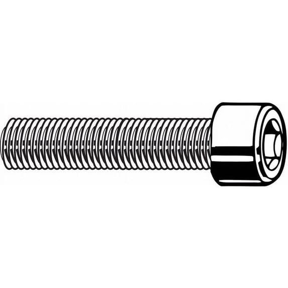 #8-32 Socket Head Cap Screw, Socket, Black Oxide Alloy Steel, 7/8 in Length, 100 PK