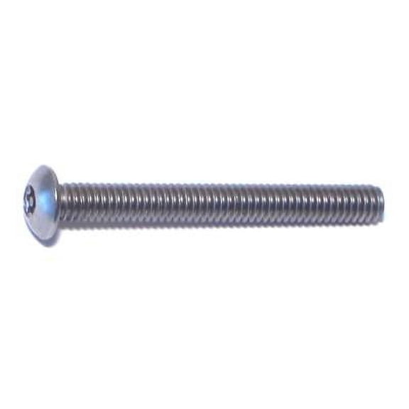 #8-32 x 1-1/2" 18-8 Stainless Security Button Machine Screws MSBSS-044 (8 pcs.)