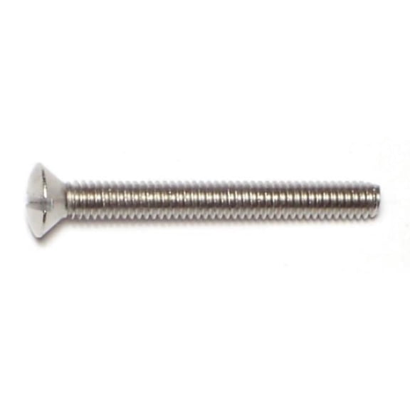 #8-32 x 1-1/2" 18-8 Stainless Slotted Oval Head Machine Screws (12 pcs.)