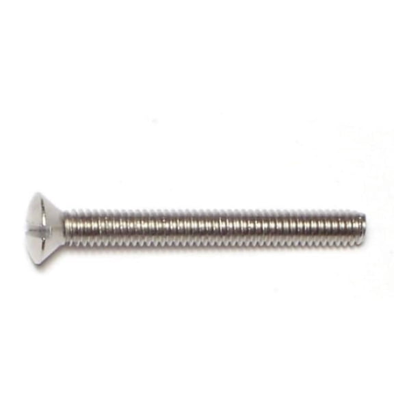 #8-32 x 1-1/2" 18-8 Stainless Slotted Oval Machine Screws MSOSS-121 (15 pcs.)