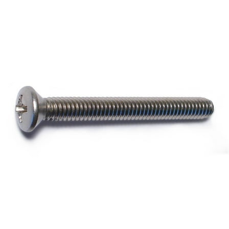 #8-32 x 1-1/2" 18-8 Stainless Steel Coarse Thread Phillips Oval Head Machine Screws MSOSS-118