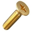 thumbnail image 1 of 8-32 x 1 1/2" Machine Screws, Brass, Flat Head, Phillips Drive, Full Thread, Plain Finish (Quantity: 100 pcs), 1 of 1