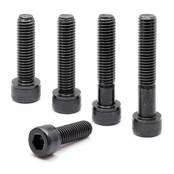 - #8-32 x 1-1/2" Socket Head Screws, A574, Alloy Steel, Black Oxide, Partial Thread, 100 Pack