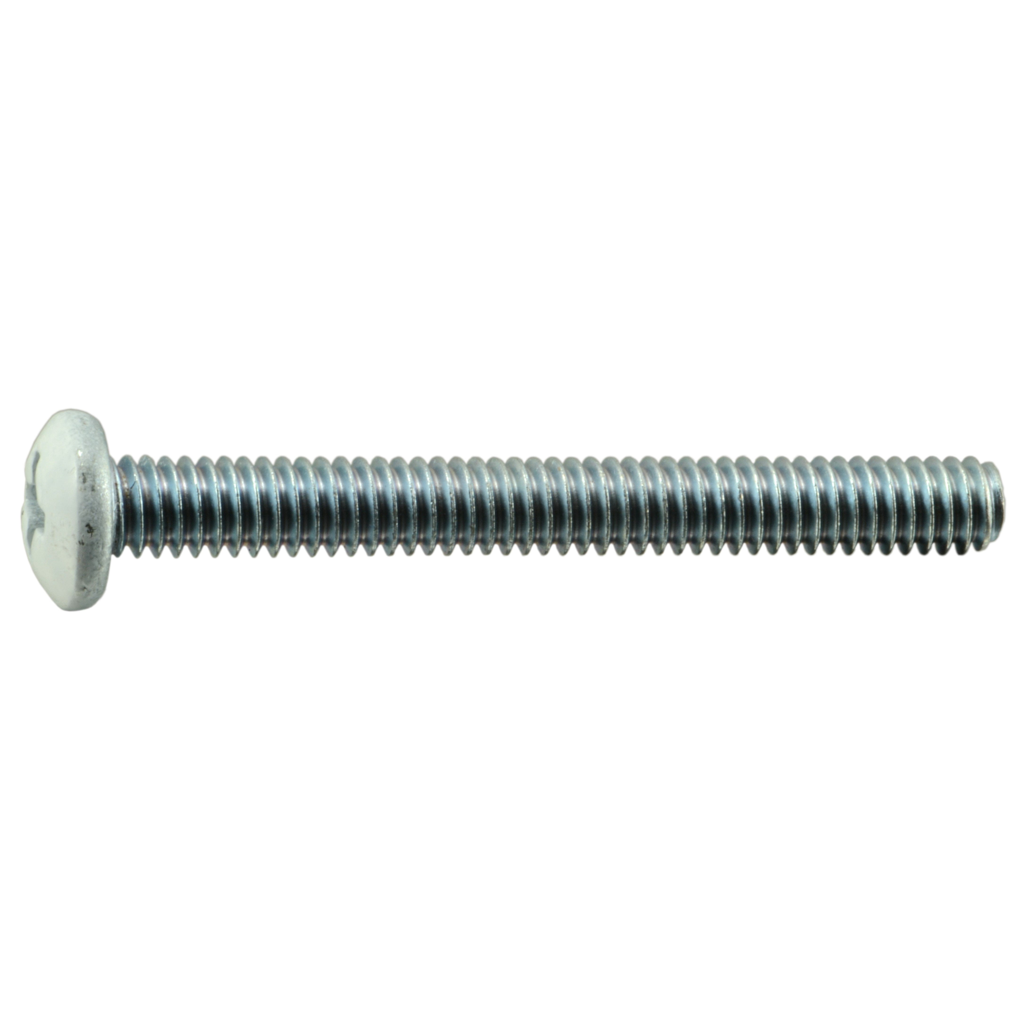 #8-32 x 1-1/2" White Head Zinc Phillips Pan Head Machine Screws (20 pcs.)