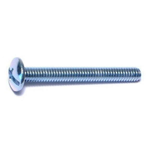 #8-32 x 1-1/2" Zinc Plated Steel Coarse Thread Combo Truss Head Machine Screws MSTS-167