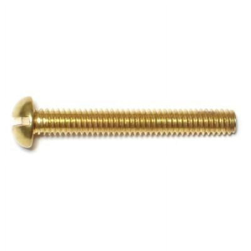 #8-32 x 1-1/4" Brass Slotted Round Head Machine Screws MSRB-158 (24 pcs.)