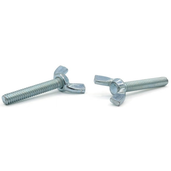 8-32 x 1 1/4" Type A / Cold Forged Wing Screws / Steel / Zinc - 200 Piece Carton