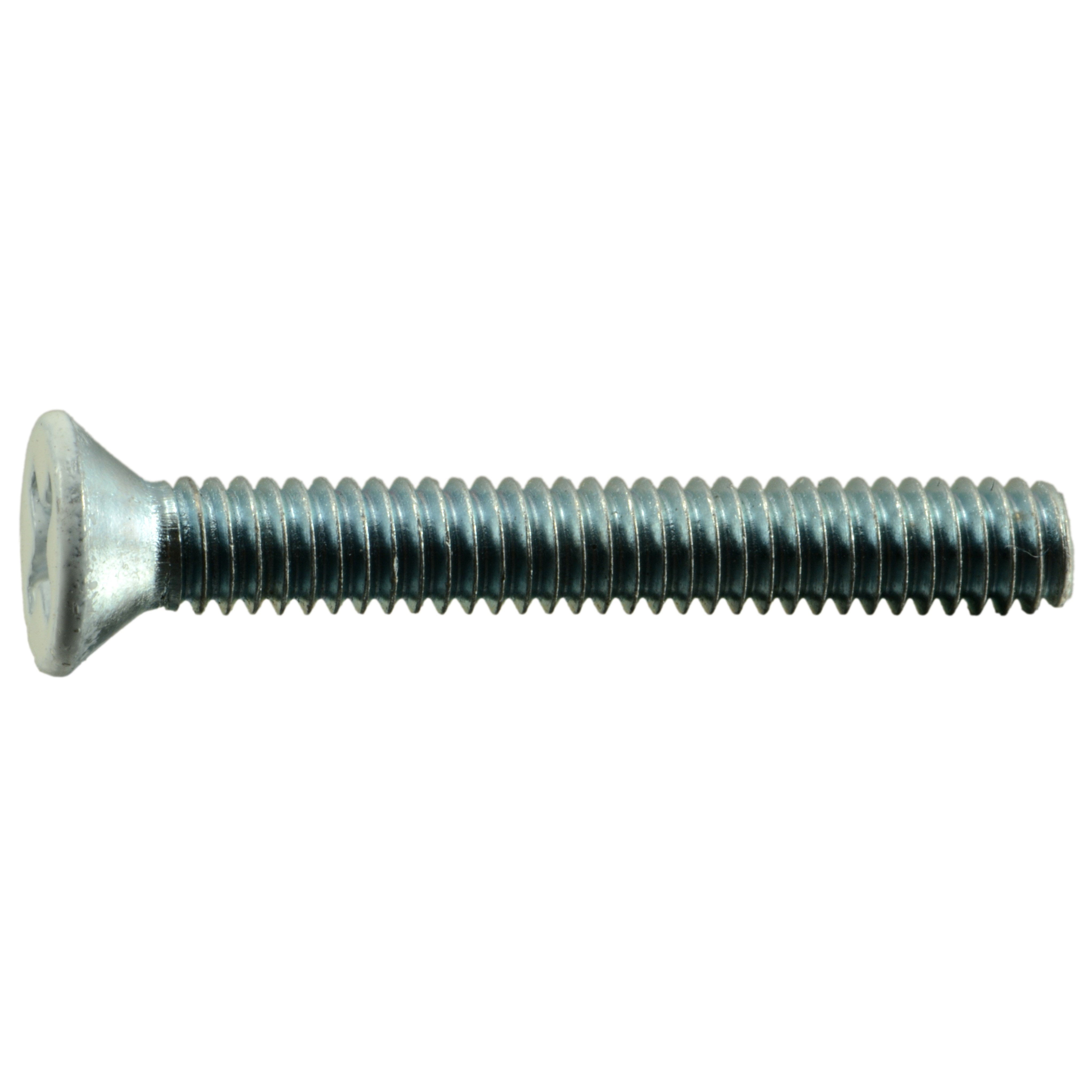#8-32 x 1-1/4" White Head Zinc Phillips Flat Head Machine Screws (20 pcs.)
