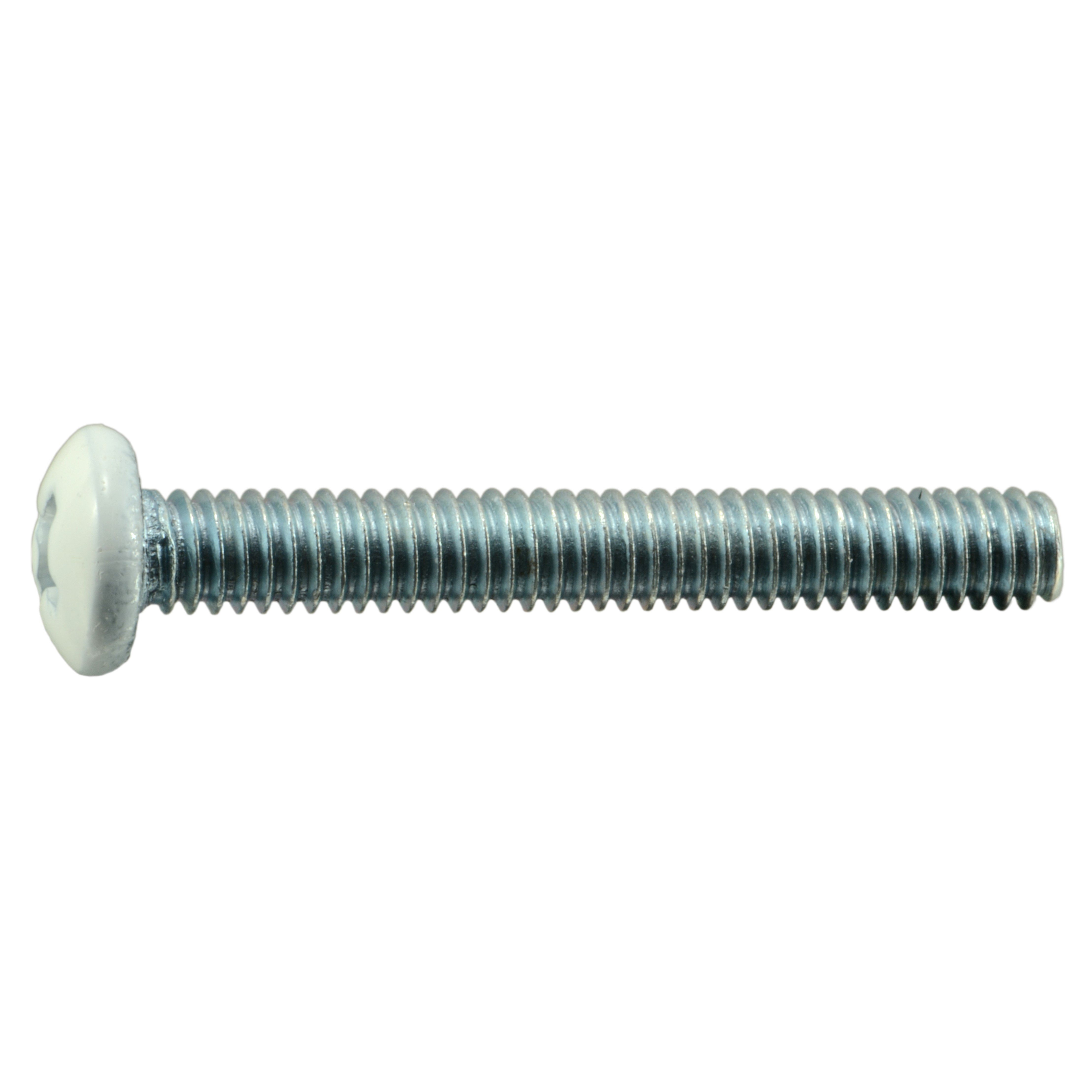 #8-32 x 1-1/4" White Head Zinc Phillips Pan Head Machine Screws (20 pcs.)