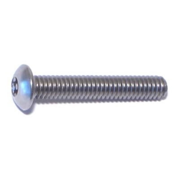#8-32 x 1" 18-8 Stainless Security Button Machine Screws MSBSS-041 (10 pcs.)
