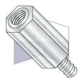 thumbnail image 1 of 8-32 x 1/2" 1/4" OD Hex Standoffs (Male-Female) | Brass | Nickel (Quantity: 500), 1 of 3