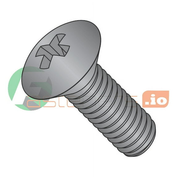 8-32 x 1/2" Machine Screws / Phillips / Oval / Steel / Black Oxide (Quantity: 10,000 pcs)