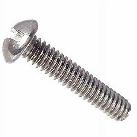 8-32 x 1/2" Machine Screws / Slotted / Round Head / 18-8 Stainless Steel (Quantity: 5000 pcs)