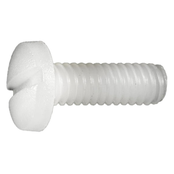 #8-32 x 1/2" Nylon Plastic Slotted Binding Machine Screws BPSBN-055 (20 pcs.)