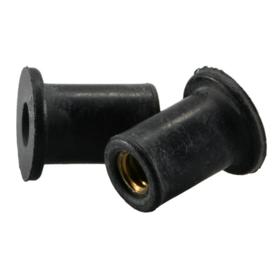 #8-32 x 1/2" Rubber Coarse Thread Wide Head Well Nuts WNWR-093 (10 pcs.)