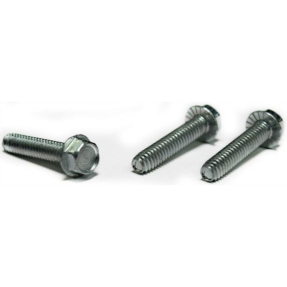 8-32 x 1/2" Trilobe Thread Forming Screws for Metal / Unslotted / Hex Washer Head / Steel / Zinc / Serrated - 10000 Piece Carton