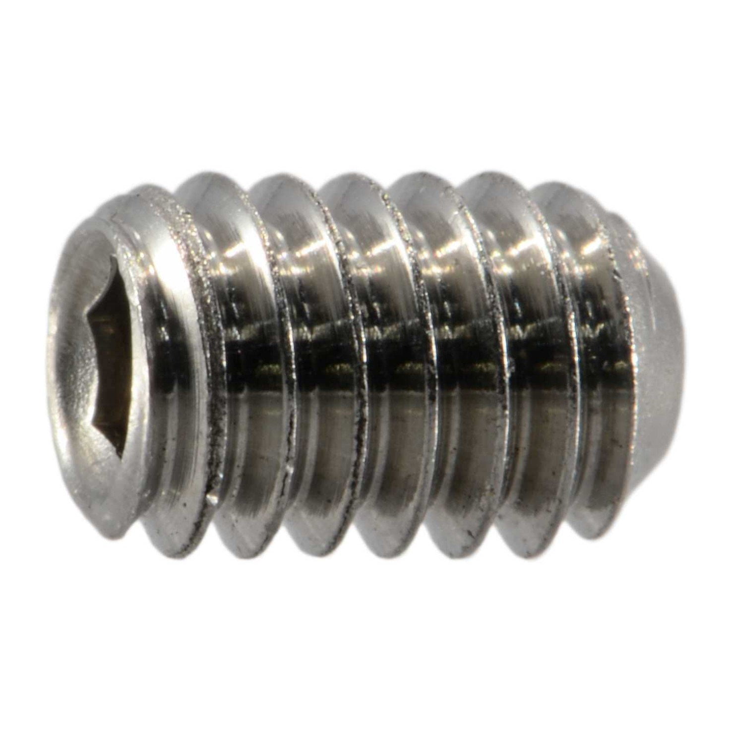 #8-32 x 1/4" 18-8 Stainless Steel Coarse Thread Hex Socket Headless Set Screws SSSSS-080