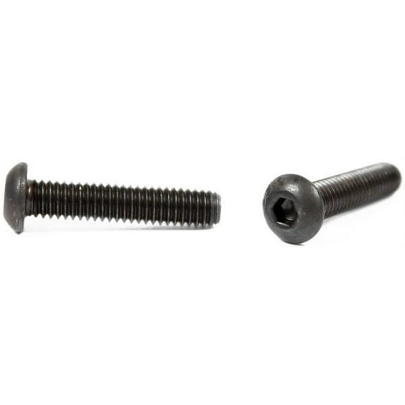 8-32 x 1/4" Button Head Socket Cap Screws / Alloy Steel / Black Oxide - 100 Piece Carton
