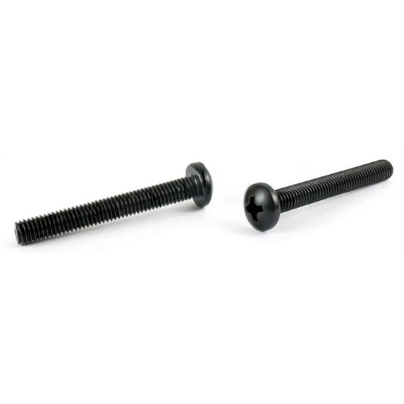 8-32 x 1" Machine Screws / Phillips / Pan Head / Steel / Black Zinc - 5000 Piece Carton