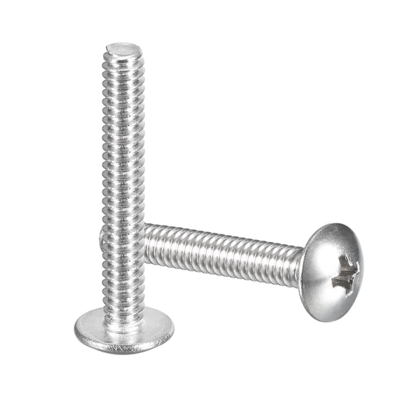 #8-32 x 1" Truss Head Phillips Machine Screws, Full Thread, 304 Stainless Steel, 50 Pack