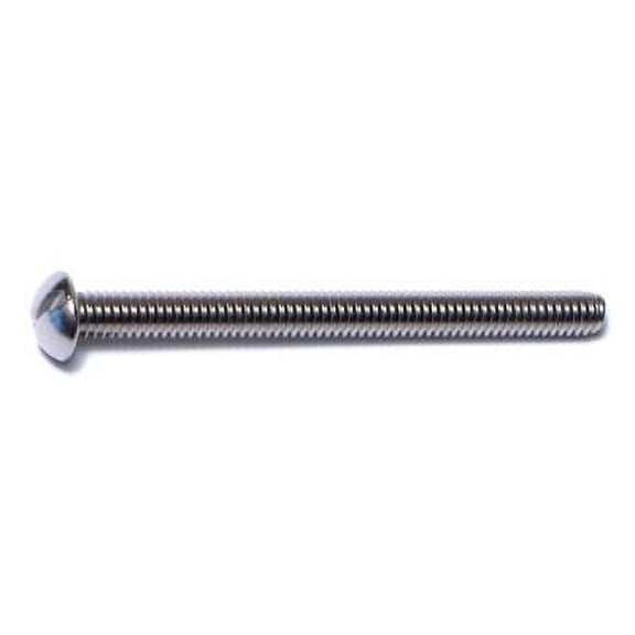 #8-32 x 2" 18-8 Stainless Slotted Round Machine Screws MSRSS-072 (100 pcs.)