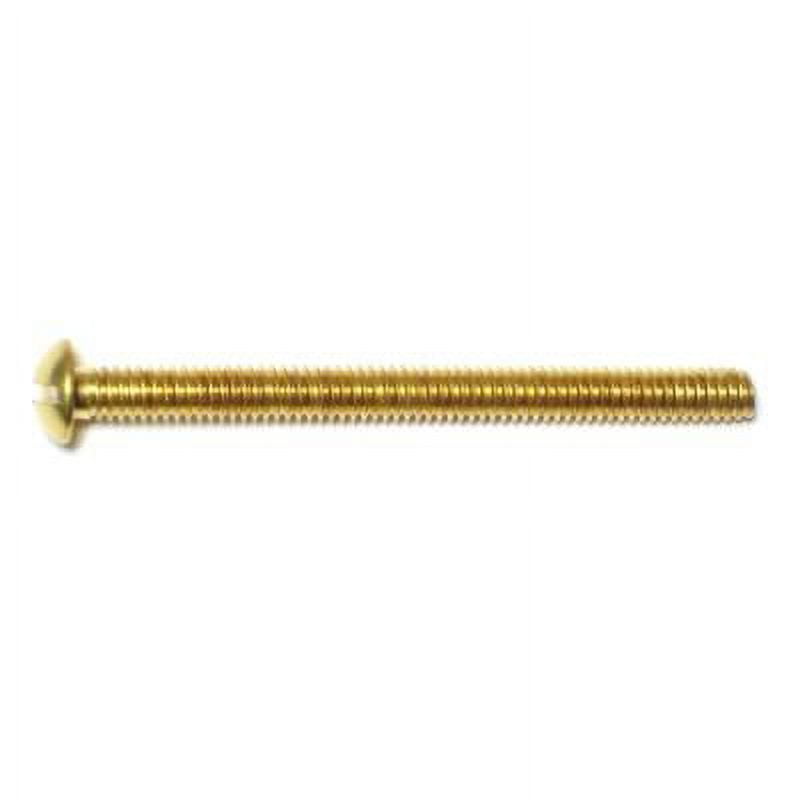 #8-32 x 2" Brass Slotted Round Head Machine Screws MSRB-167 (16 pcs.)