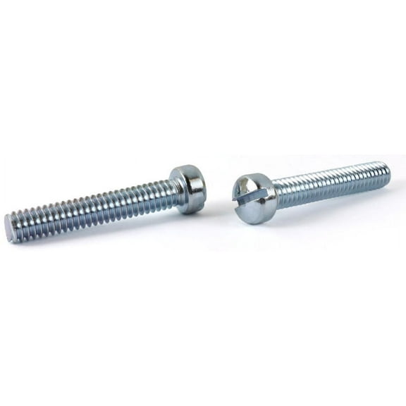 8-32 x 2" Machine Screws / Slotted / Fillister Head / Steel / Zinc - 2000 Piece Carton