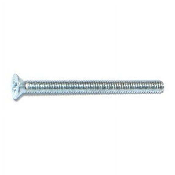 #8-32 x 2" Zinc Plated Steel Coarse Thread Phillips Flat Head Machine Screws MSCFS-237